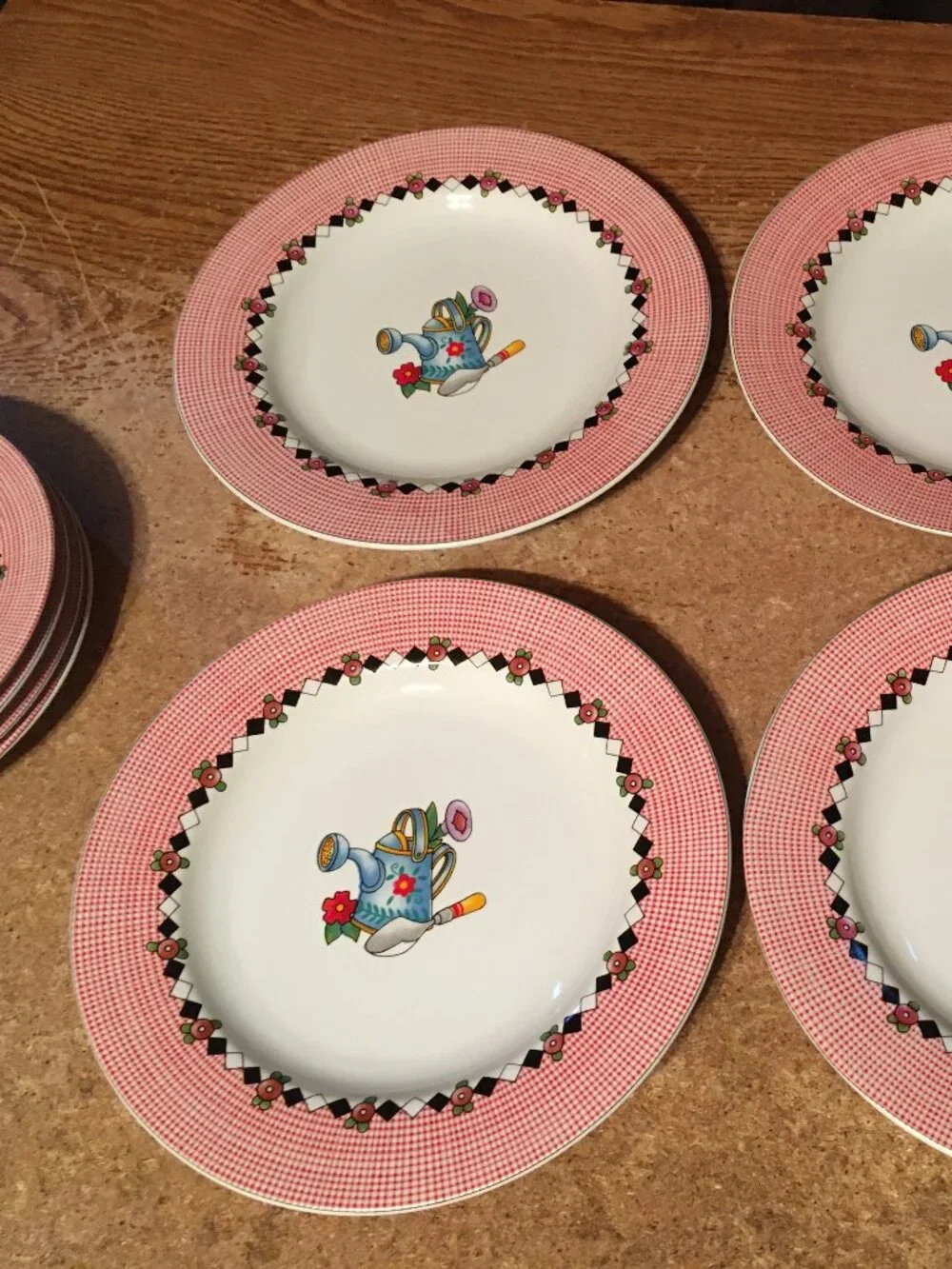 SET OF 8 1994 GARDEN TIME AT HOME WITH MARY ENGELBREIT SAKURA STONEWARE 8